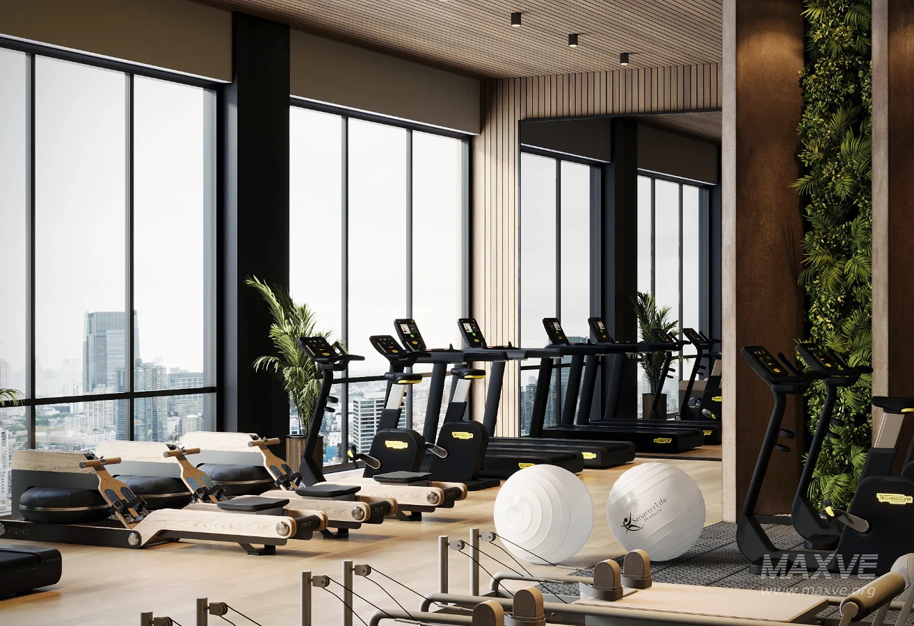 Modern Luxury Home Gym Interior 01 - Image 1