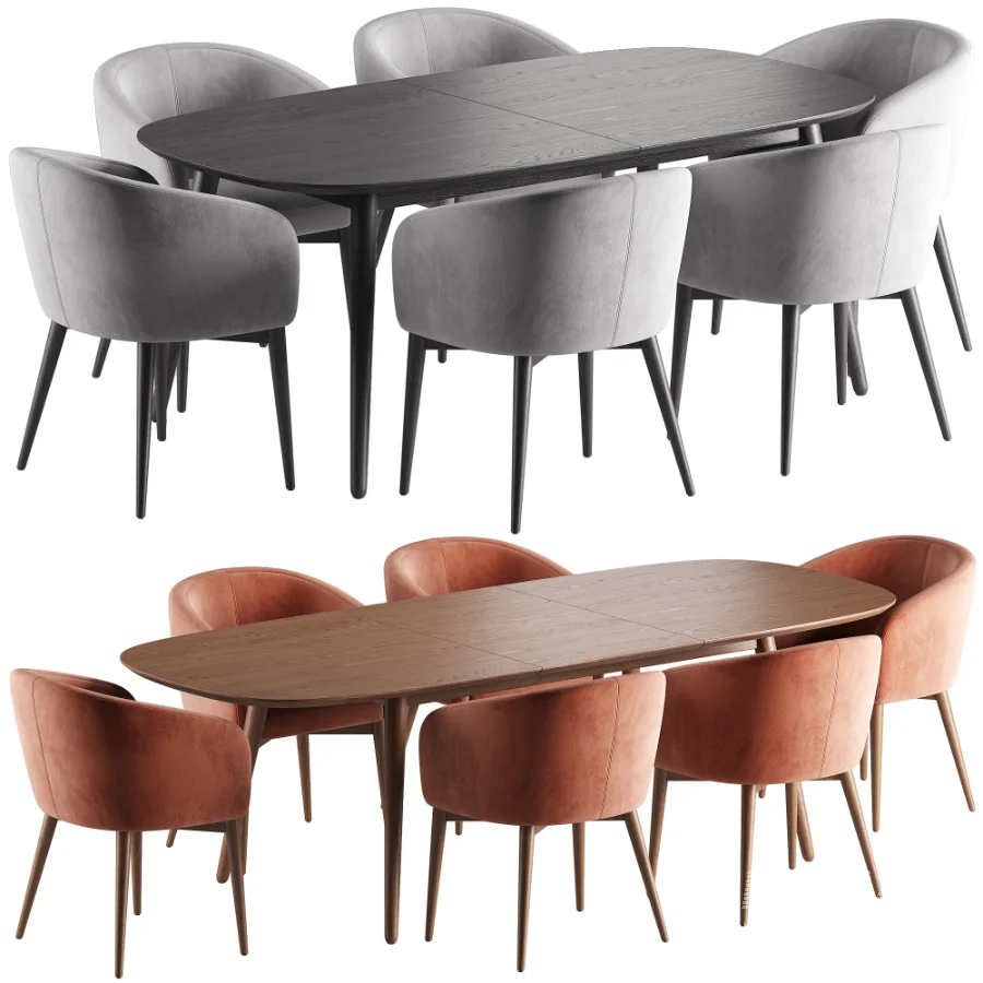 Torino Chair Fjord Dining Table - Image 1