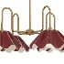 Brass Ruffled Flower Chandelier - Thumbnail 3