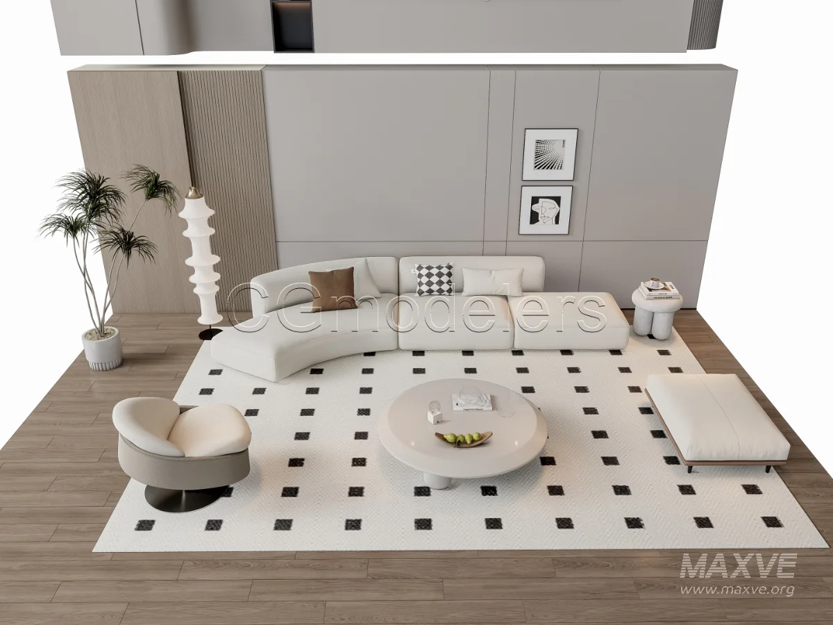 MODERN LUXURY LIVING ROOM SET 11 - Image 17