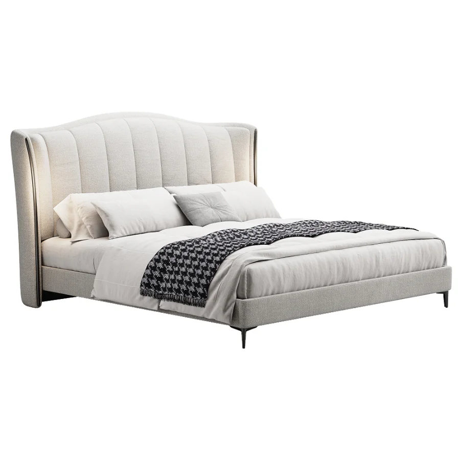 Scandinavian double bed 07 - Image 1