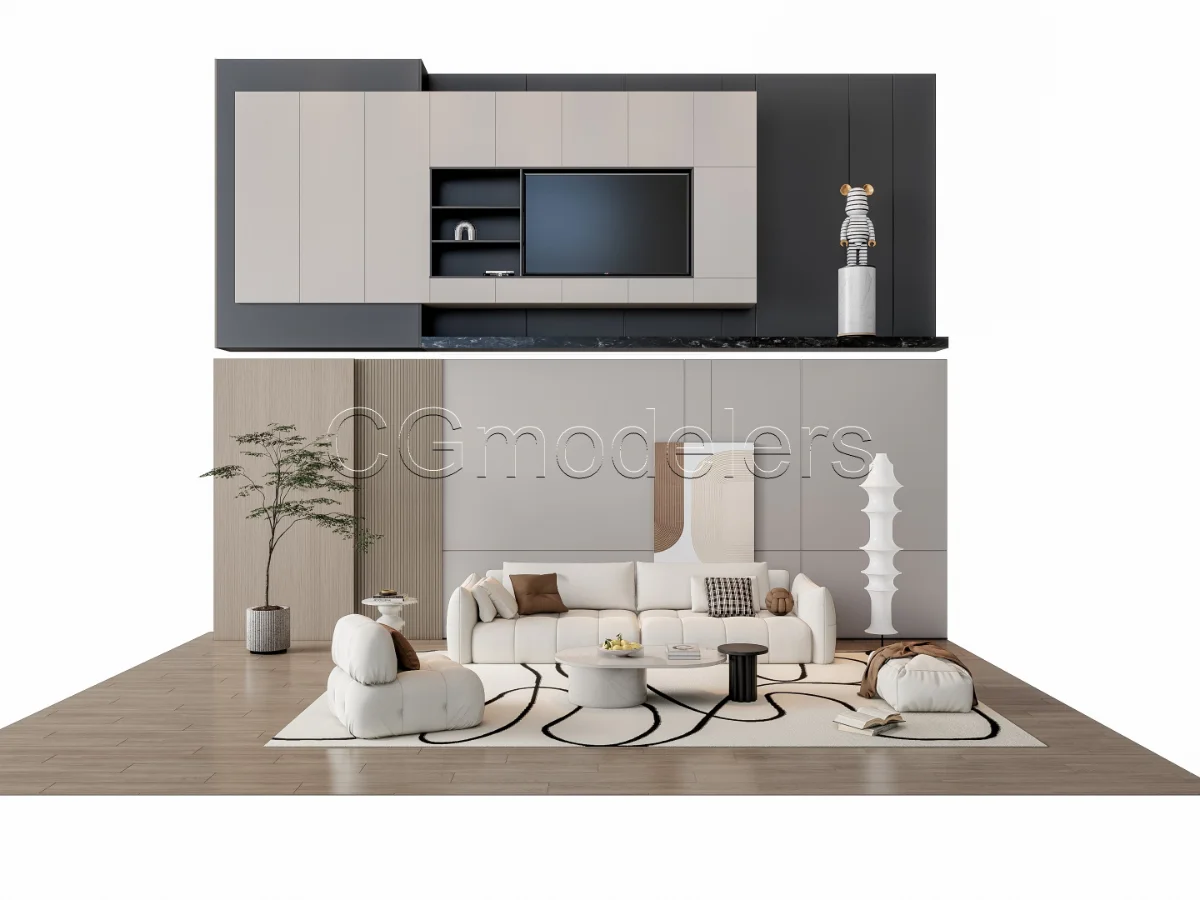 MODERN LUXURY LIVING ROOM SET 20 - Image 1