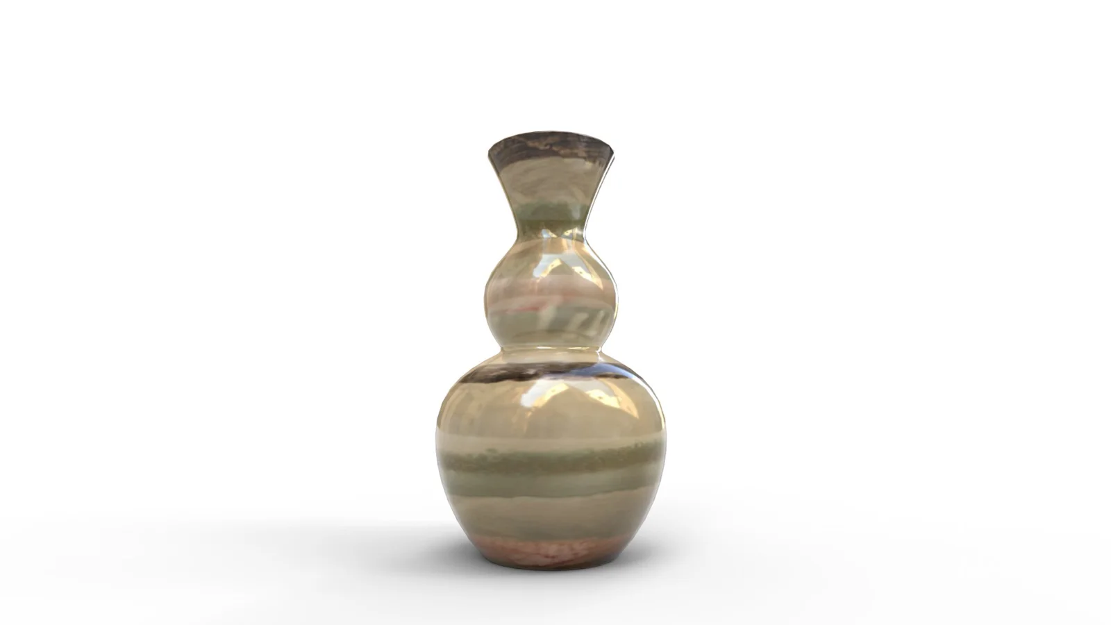 Bradburn Home Double Gourd Stripe Floor Vase - Image 4
