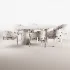 Linda and Oval Travertine Dining Table - Thumbnail 4