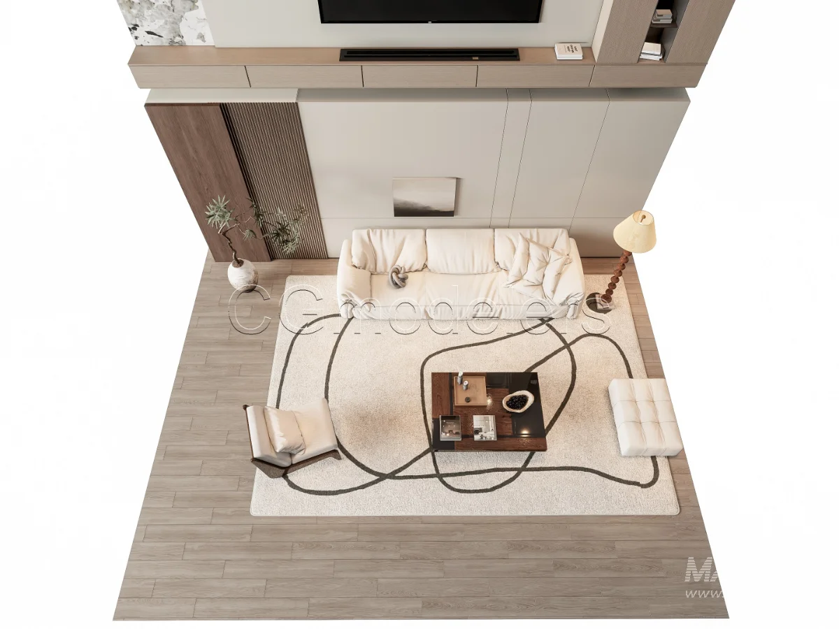 MODERN LUXURY LIVING ROOM SET 7 - Image 7