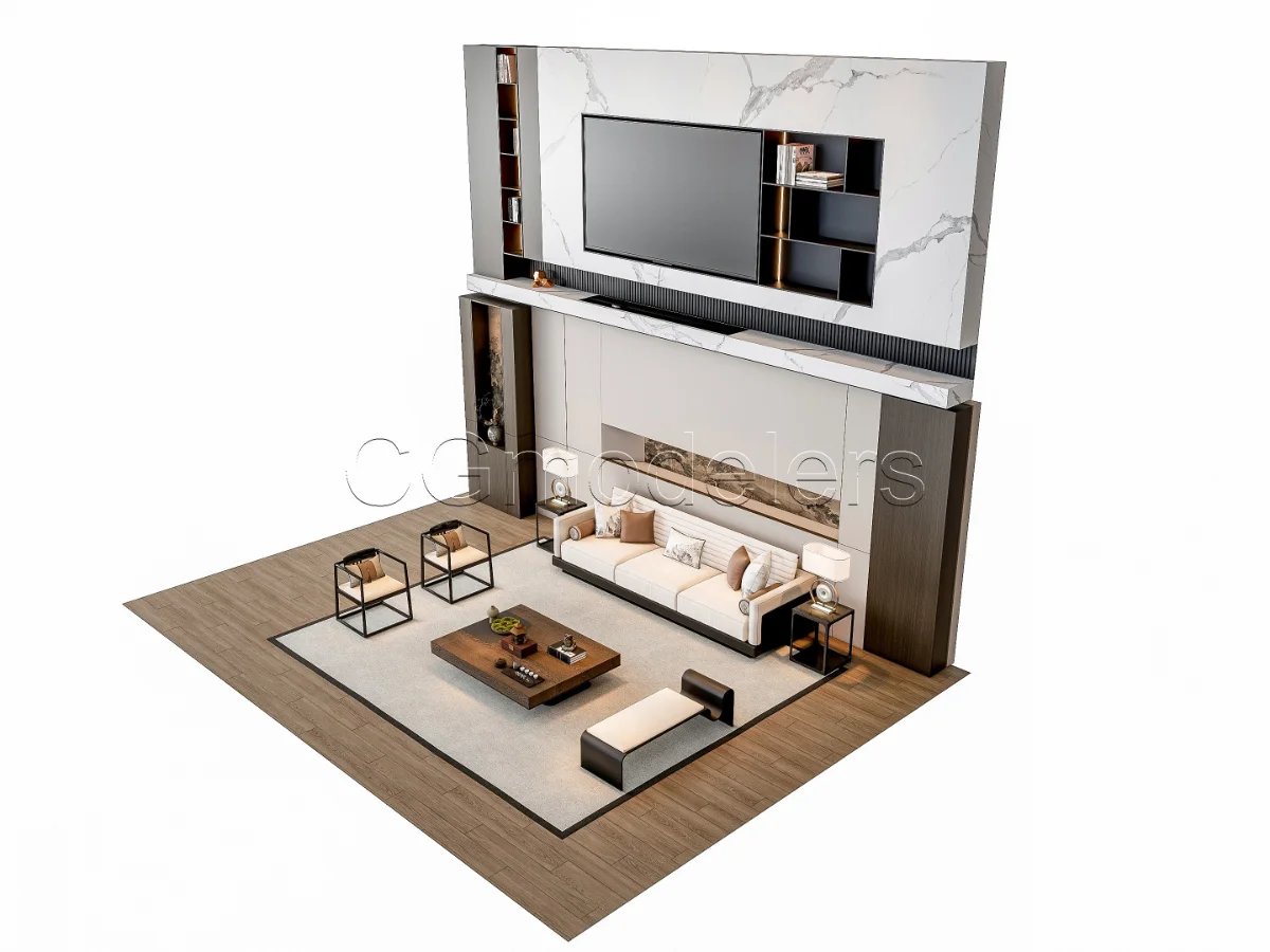 MODERN LUXURY LIVING ROOM SET 3 - Image 16