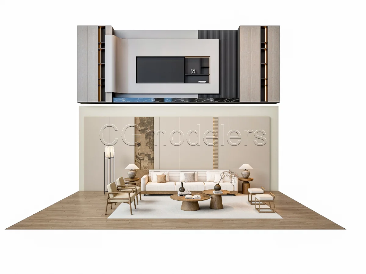 MODERN LUXURY LIVING ROOM SET 2 - Image 4