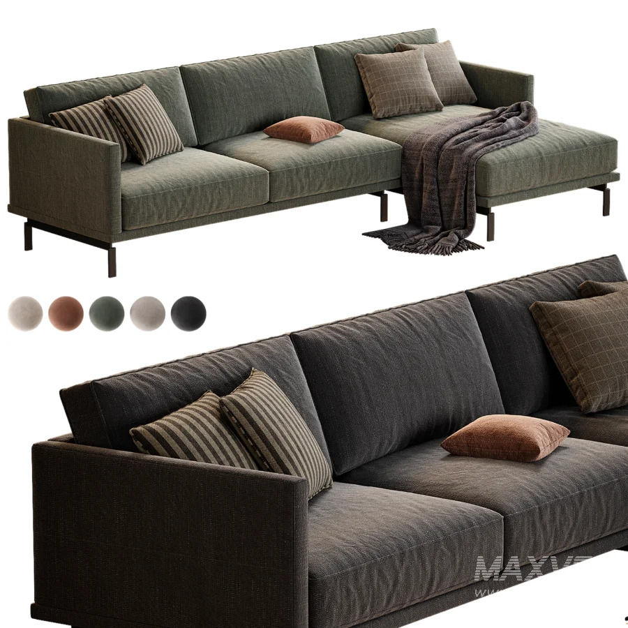 sofa galene 4 plazas con chaise lounge derecho beige - Image 5