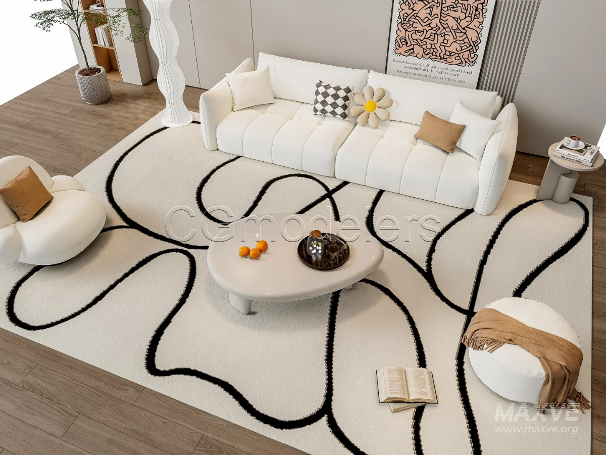 MODERN LUXURY LIVING ROOM SET 5 - Image 4