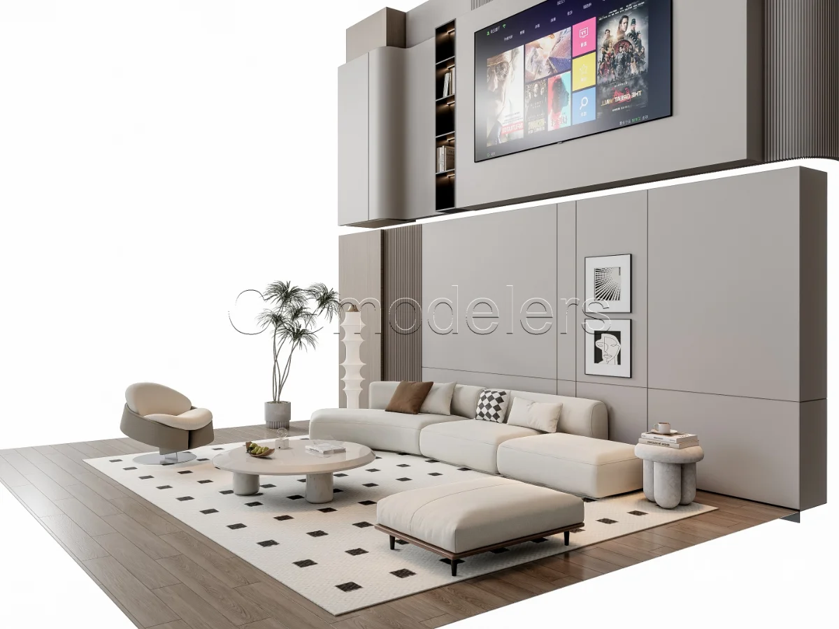 MODERN LUXURY LIVING ROOM SET 11 - Image 3