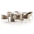 Linda and Oval Travertine Dining Table - Thumbnail 1
