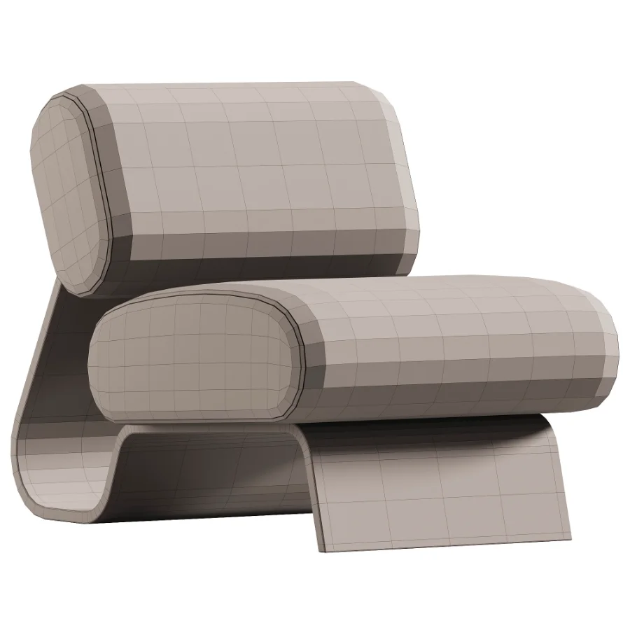 Fabric Lounge Chair - Image 2