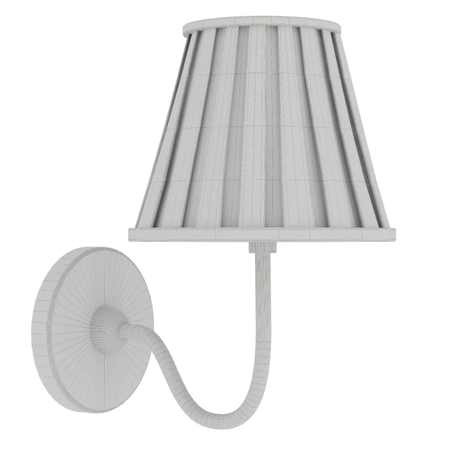 Vintage Brass Burlap Wall Lamp - Image 3