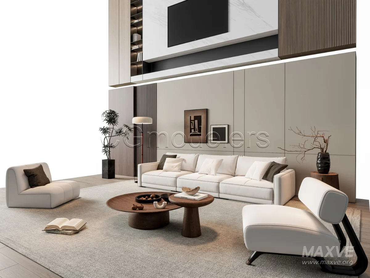 MODERN LUXURY LIVING ROOM SET 8 - Image 5
