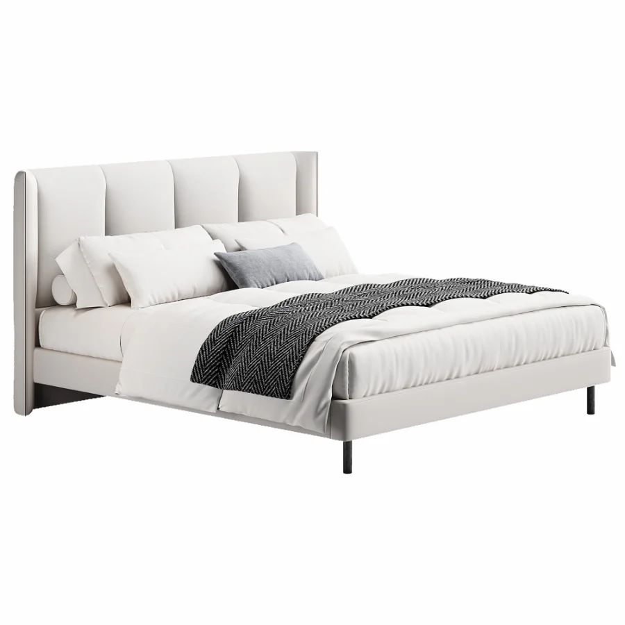Scandinavian double bed 02 - Image 2