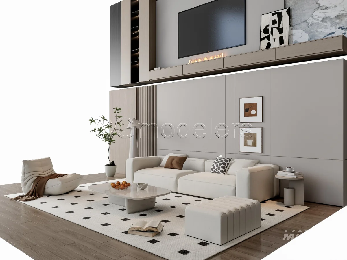MODERN LUXURY LIVING ROOM SET 17 - Image 15