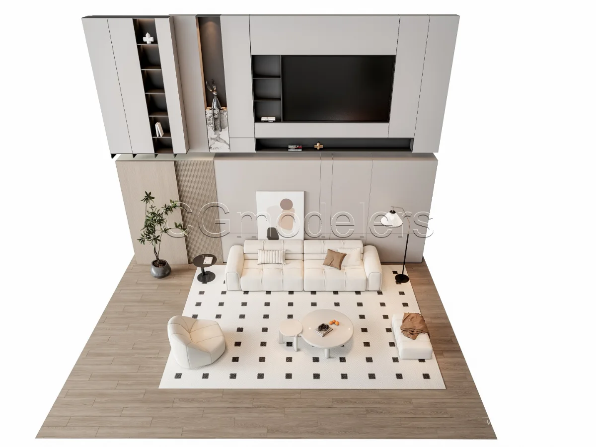 MODERN LUXURY LIVING ROOM SET 9 - Image 8