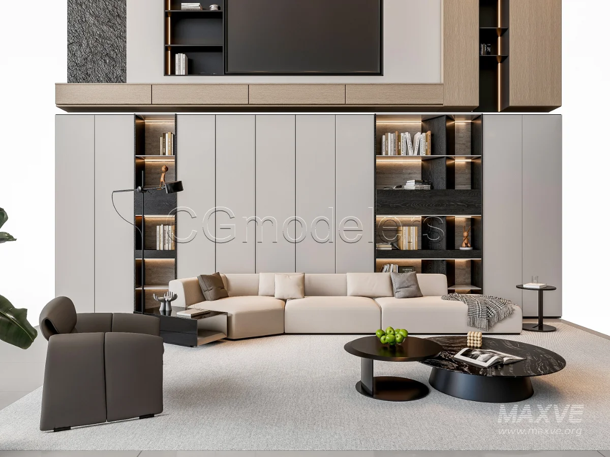 MODERN LUXURY LIVING ROOM SET 4 - Image 7