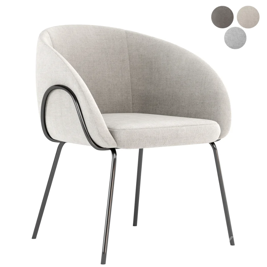 Xander Fabric Dining Chair - Image 4