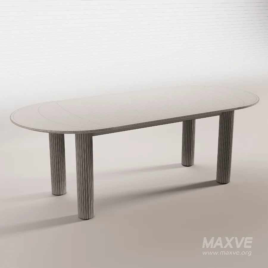 Oval Extendable Wooden Dining Table - Image 3