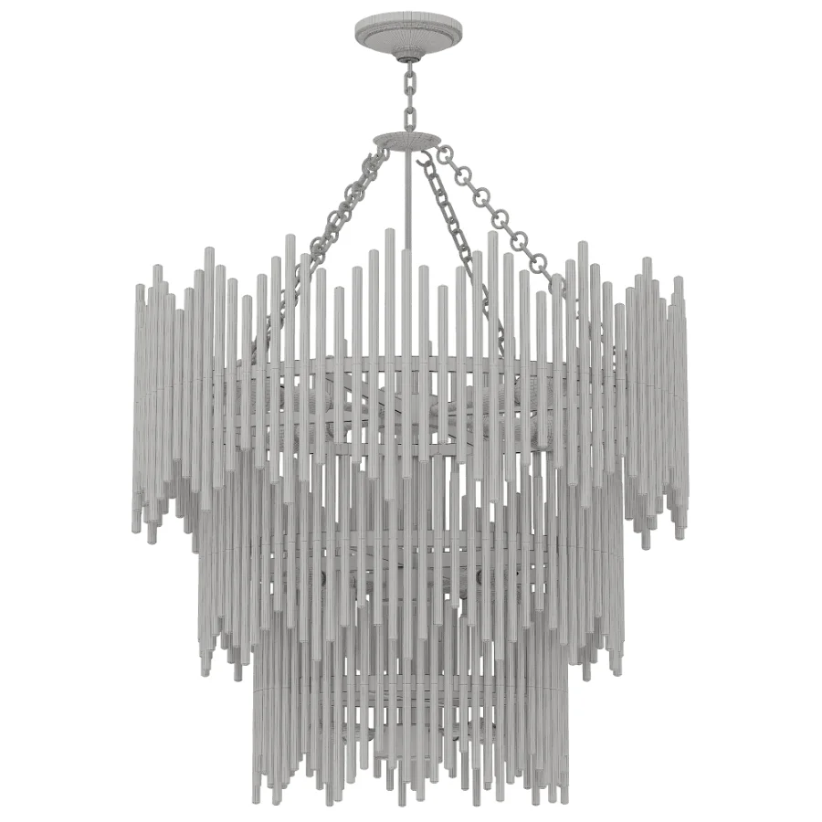 Atlas Black 3 Tier Chandelier - Image 3