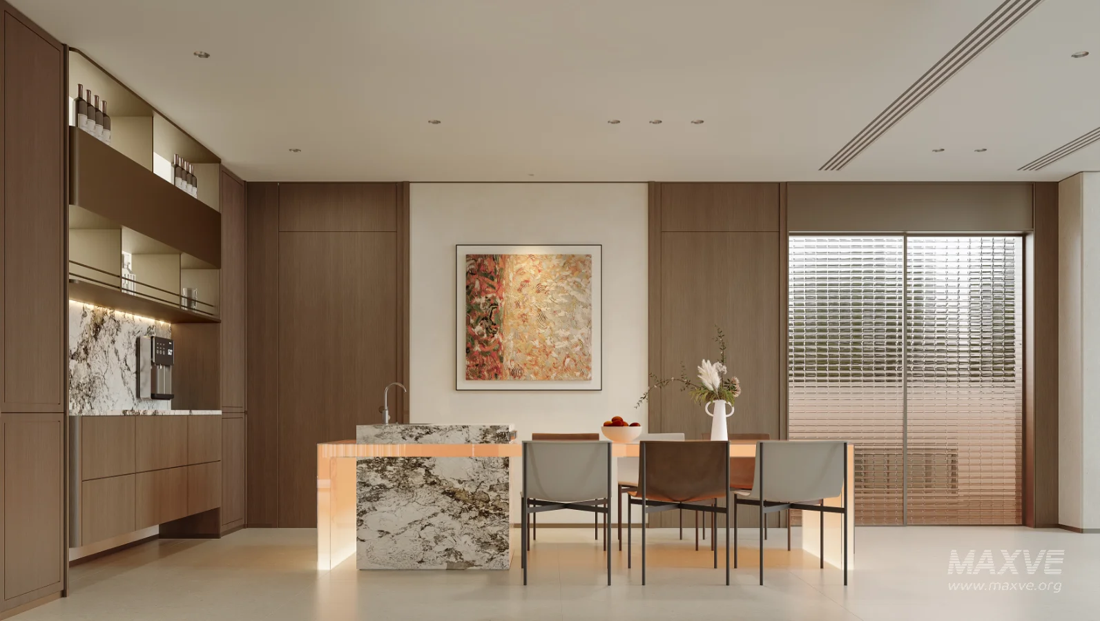 Modern villa living room and dining room interior - Image 3