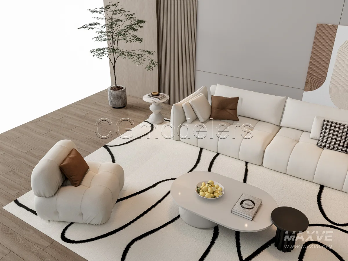 MODERN LUXURY LIVING ROOM SET 20 - Image 5