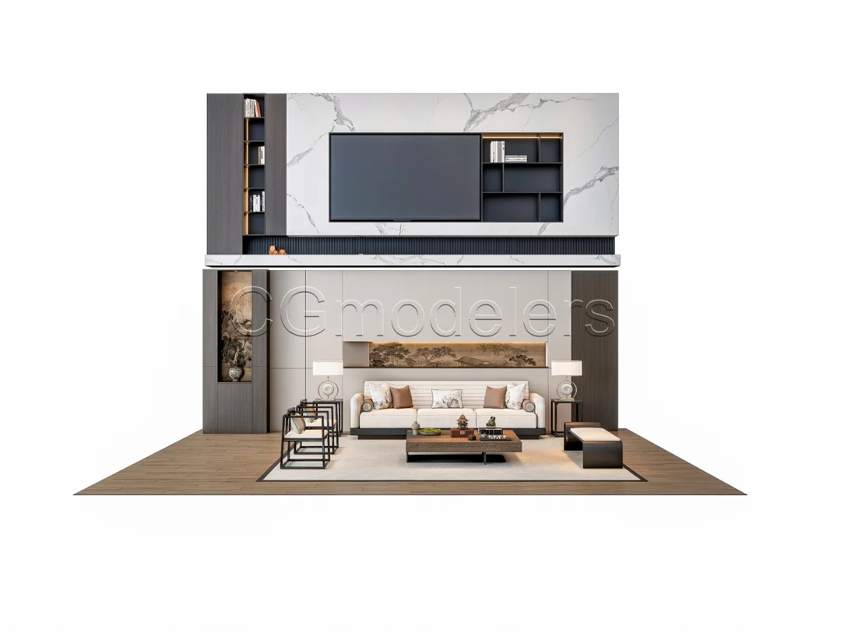 MODERN LUXURY LIVING ROOM SET 3 - Image 11
