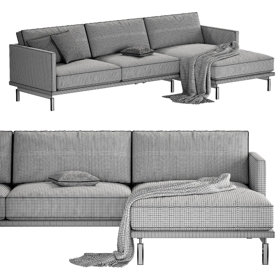 sofa galene 4 plazas con chaise lounge derecho beige - Image 6
