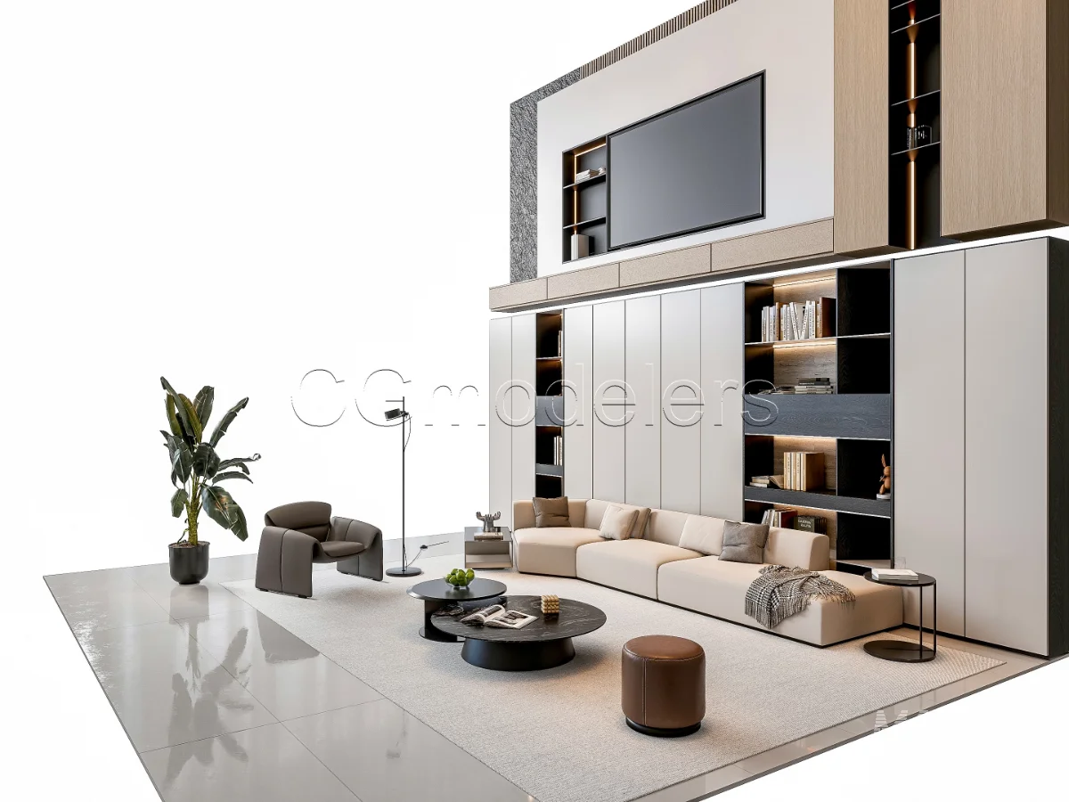 MODERN LUXURY LIVING ROOM SET 4 - Image 6