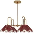 Brass Ruffled Flower Chandelier - Thumbnail 6