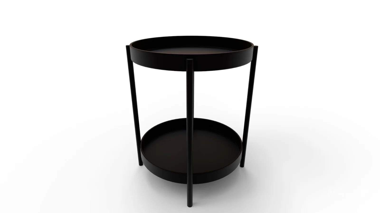 Tier Round Storage Side Table End Table - Image 4