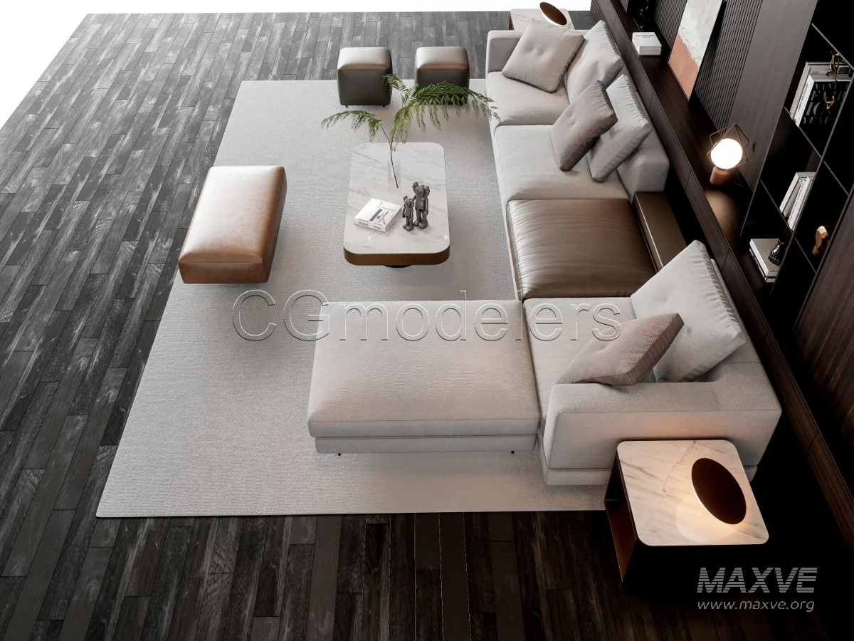 MODERN LUXURY LIVING ROOM SET 16 - Image 4