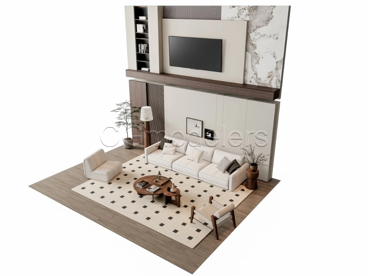 MODERN LUXURY LIVING ROOM SET 6 - Image 16