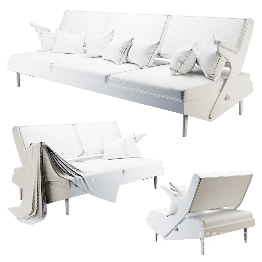 Mid Century ZigZag Lounge Set - Image 1