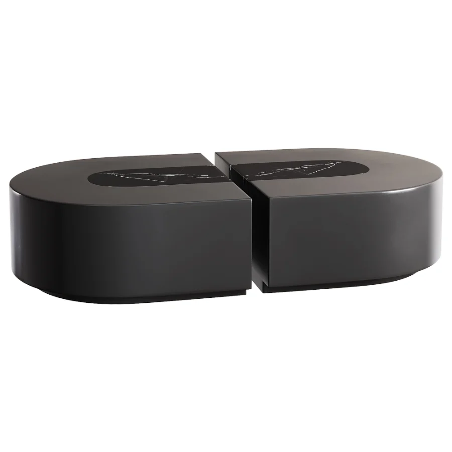 Baci Capsule Travertine And Sixties Onyx Coffee Table By Marbera - Image 1
