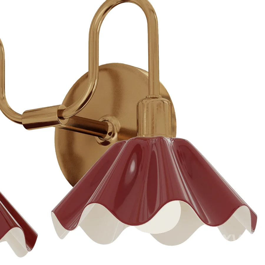 Vintage Brass Double Wall Sconce - Image 6