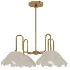 Brass Ruffled Flower Chandelier - Thumbnail 5
