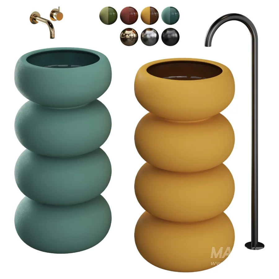 Freestanding Clay Basins FB IV | Studio LOHO - Image 7