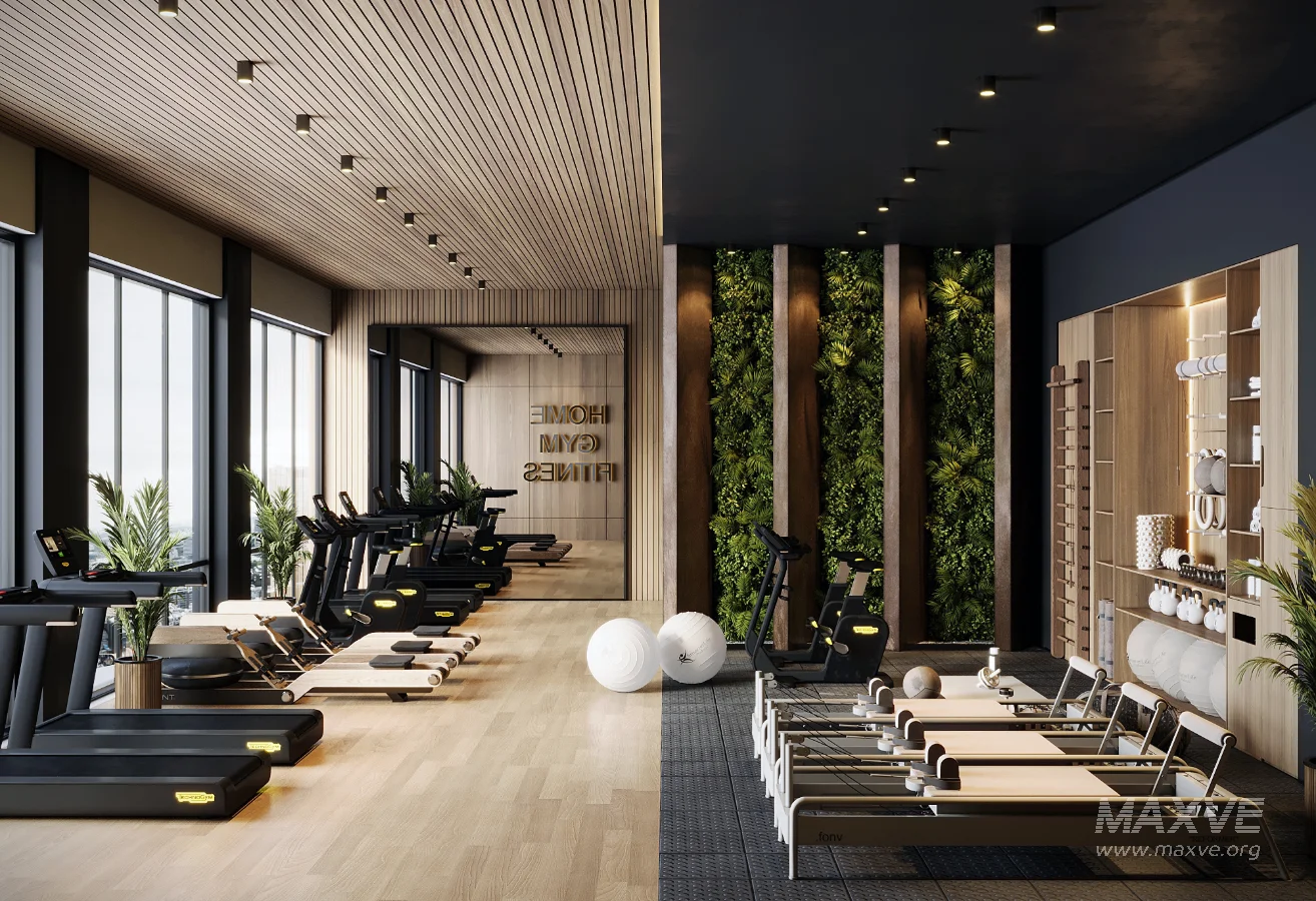 Modern Luxury Home Gym Interior 01 - Image 5