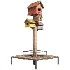 Wood Birdhouse Tree with Bench - Thumbnail 2