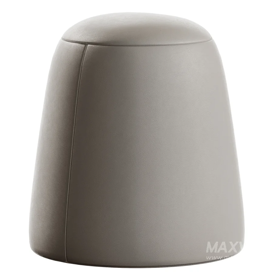 Pouf Curly Velour Terracotta - Image 2