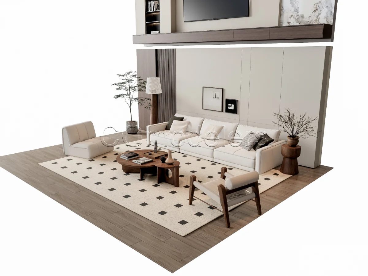 MODERN LUXURY LIVING ROOM SET 6 - Image 1