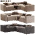 sofa rinconero blok 4 plazas pana verde - Thumbnail 2