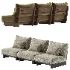 Daphne Outdoor Armless Sofa - Thumbnail 5