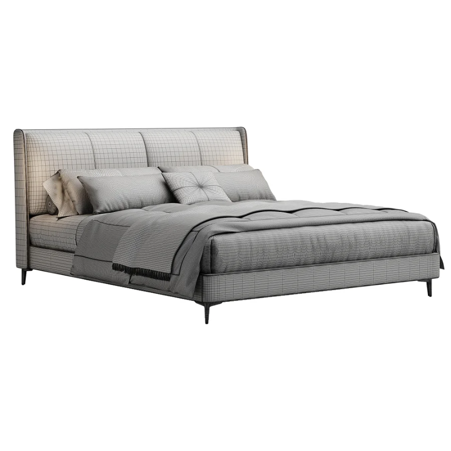 Scandinavian double bed 15 - Image 1