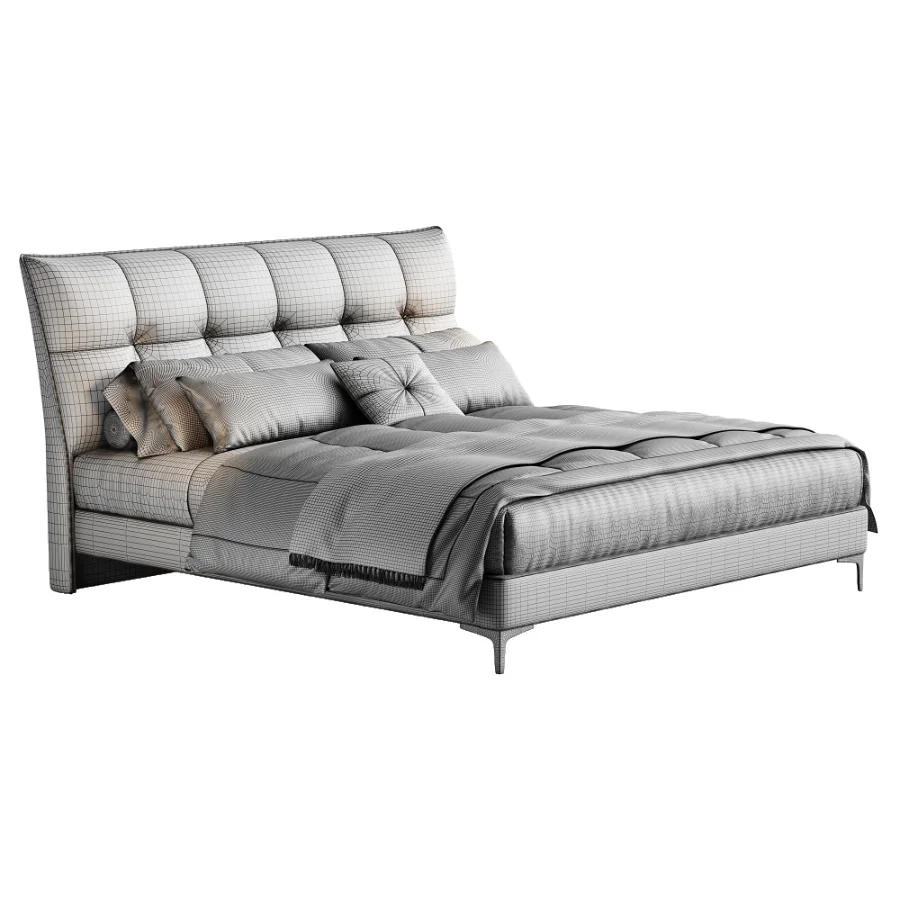 Scandinavian double bed 03 - Image 3