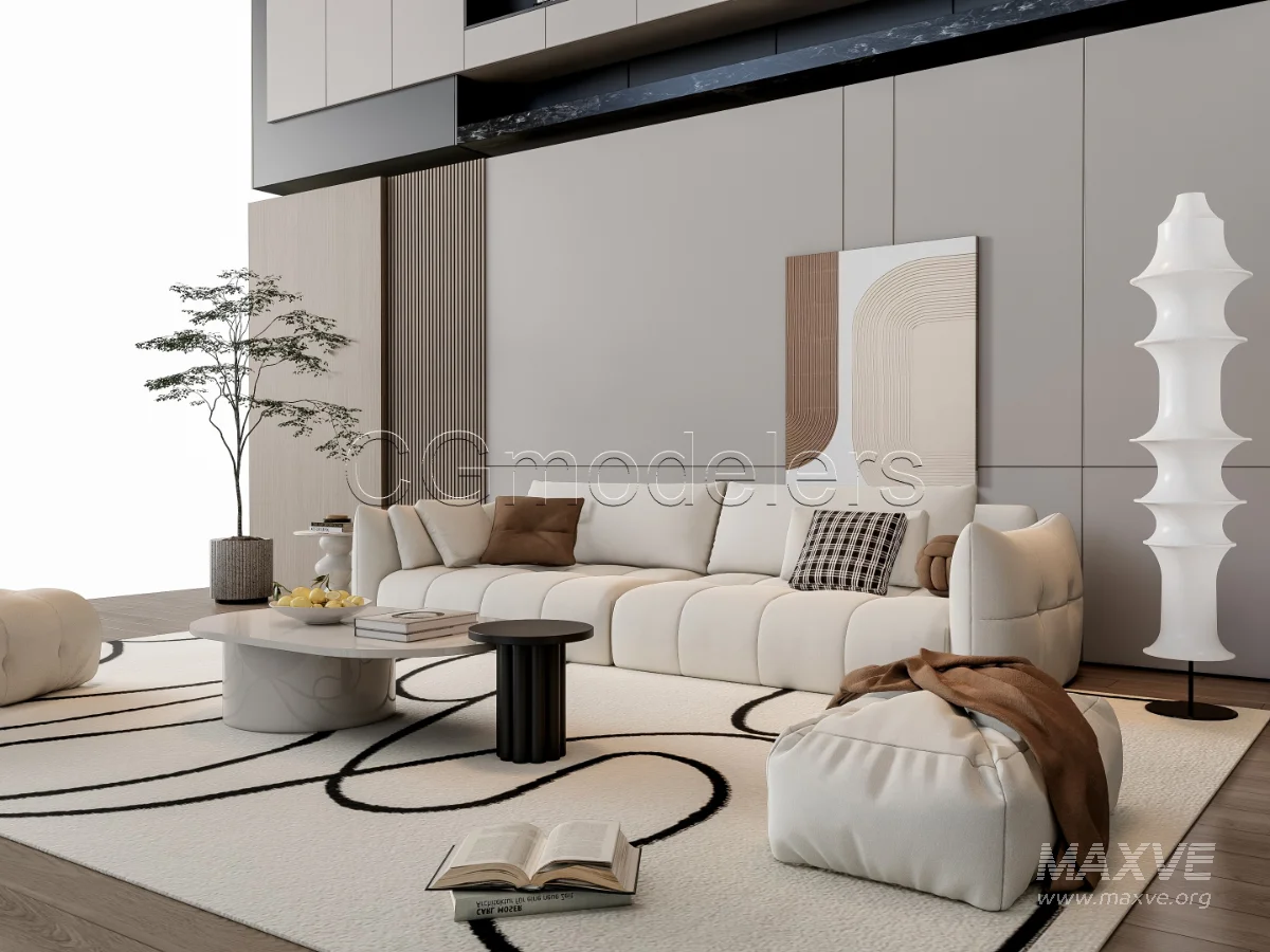 MODERN LUXURY LIVING ROOM SET 20 - Image 10