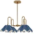 Brass Ruffled Flower Chandelier - Thumbnail 2