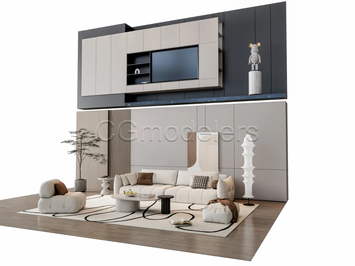 MODERN LUXURY LIVING ROOM SET 20 - Image 2